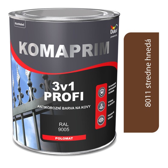 KOMAPRIM 3v1 PROFI RAL 8011 stredno hnedá 0,75L