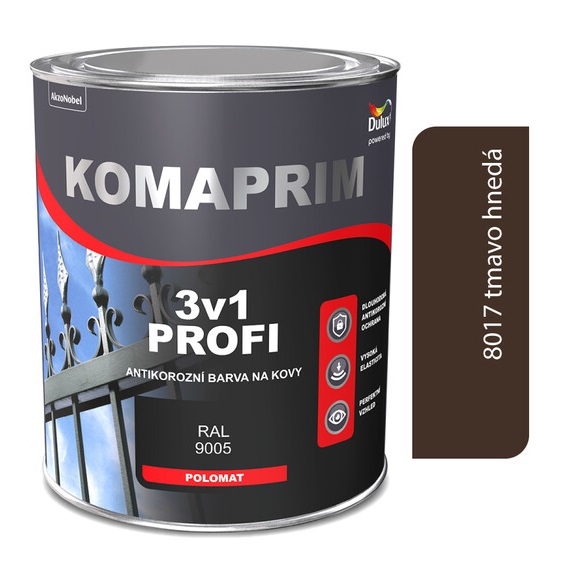 KOMAPRIM 3v1 PROFI RAL 8017 tmavo hnedá 0,75L