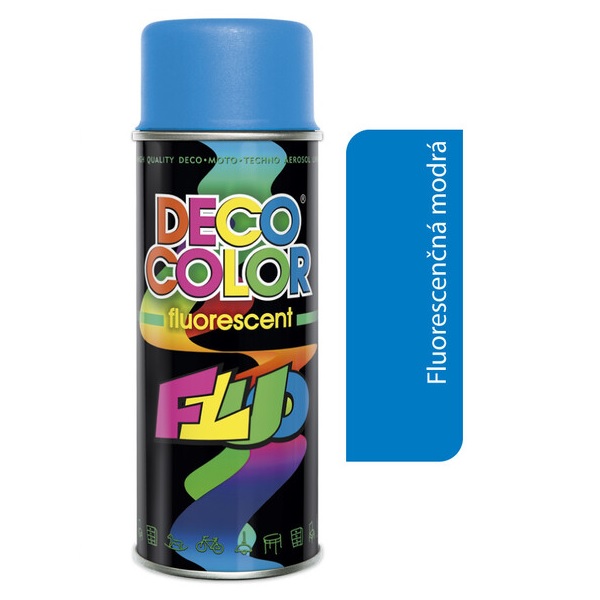 Sprej fluorescentný modrý 400ml DECOCOLOR
