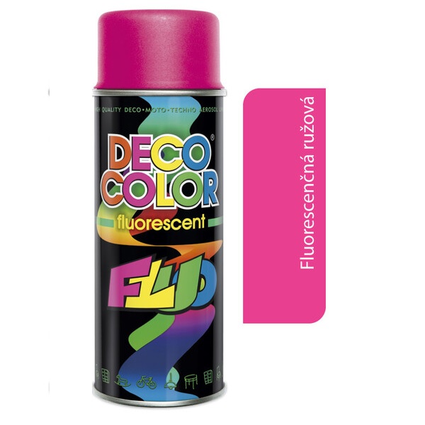Sprej fluorescentný ružový 400ml DECOCOLOR