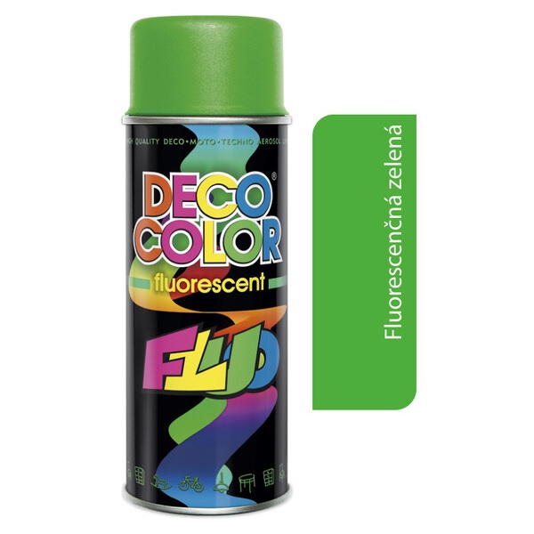 Sprej fluorescentný zelený 400ml DECOCOLOR
