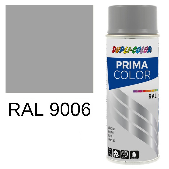 PRIMA COLOR RAL 9006 biely hliník 500ml