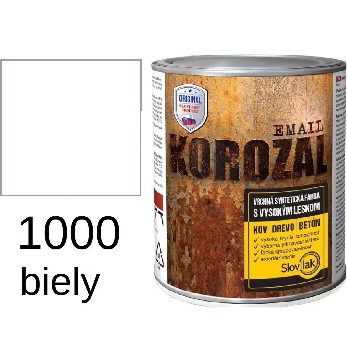 KOROZAL email matný 1000 biely 0,75kg