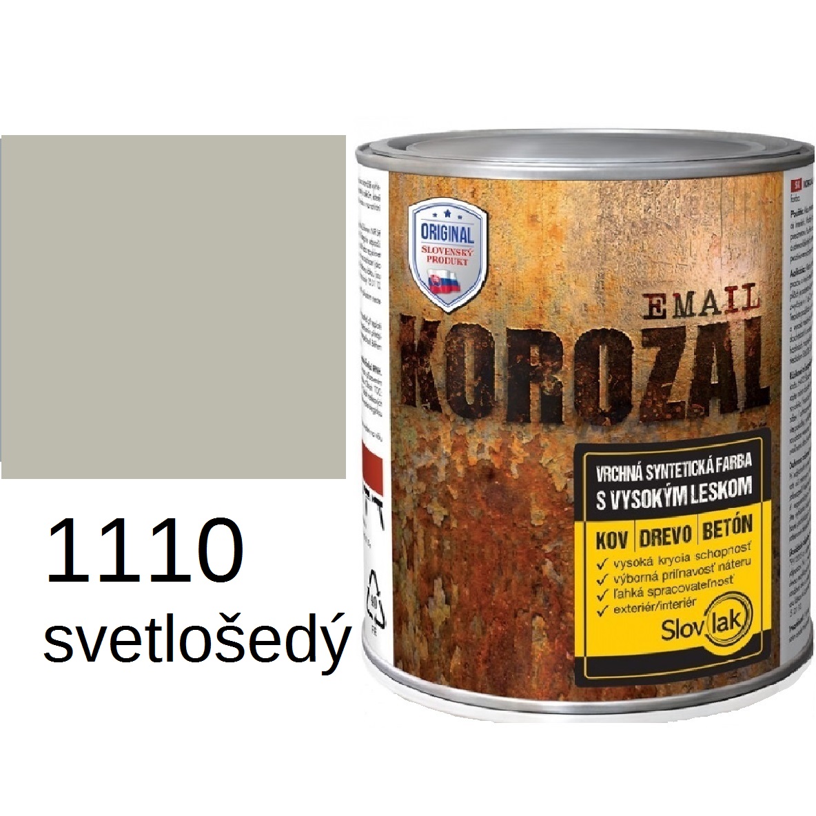 KOROZAL email lesklý 1110 svetlošedý 0,75kg