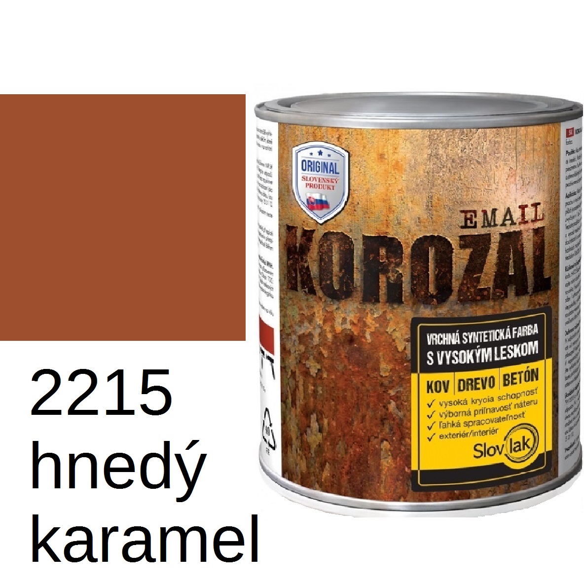 KOROZAL email lesklý 2215 hnedý karamel 0,75kg