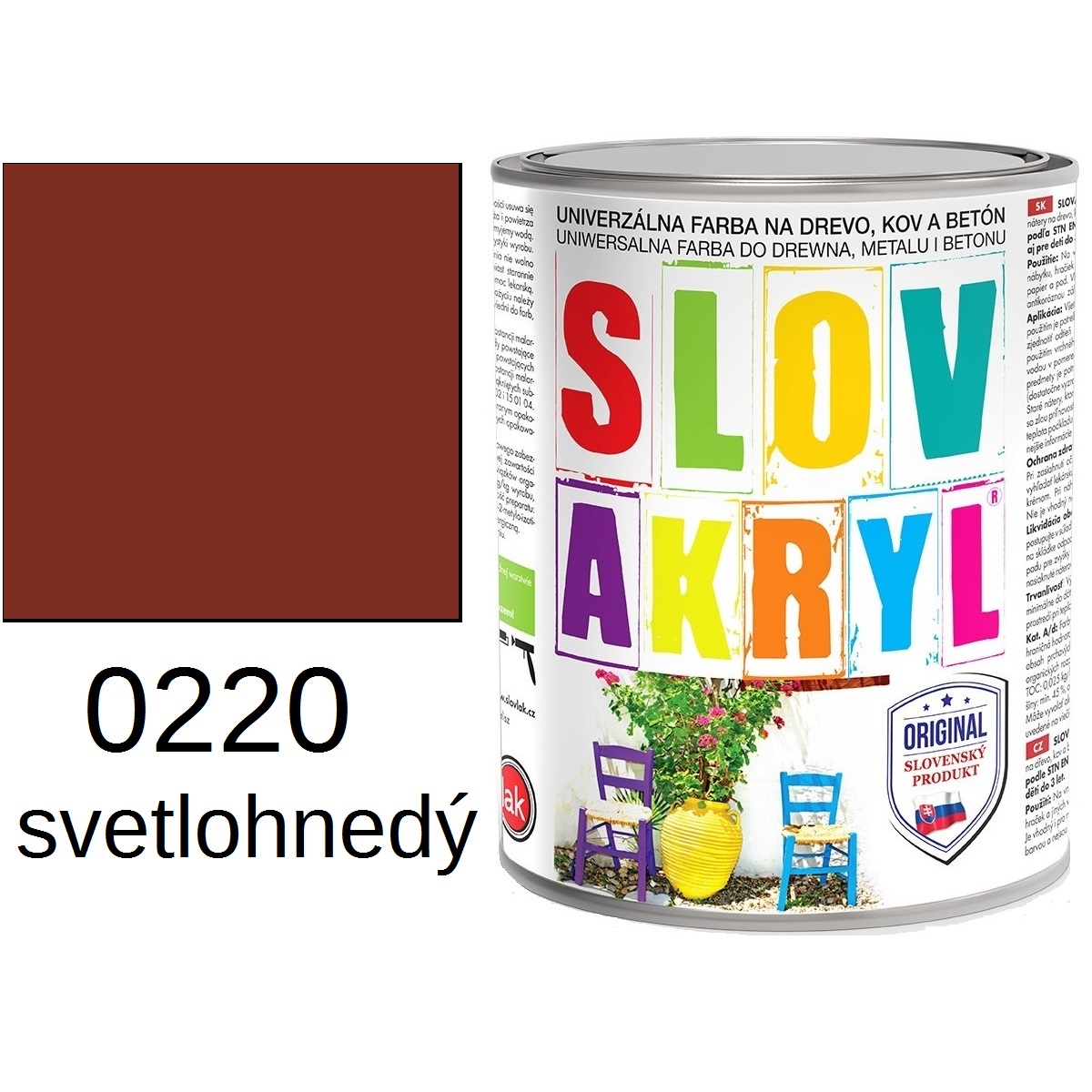 SLOVAKRYL 0220 svetlohnedý 0,75kg