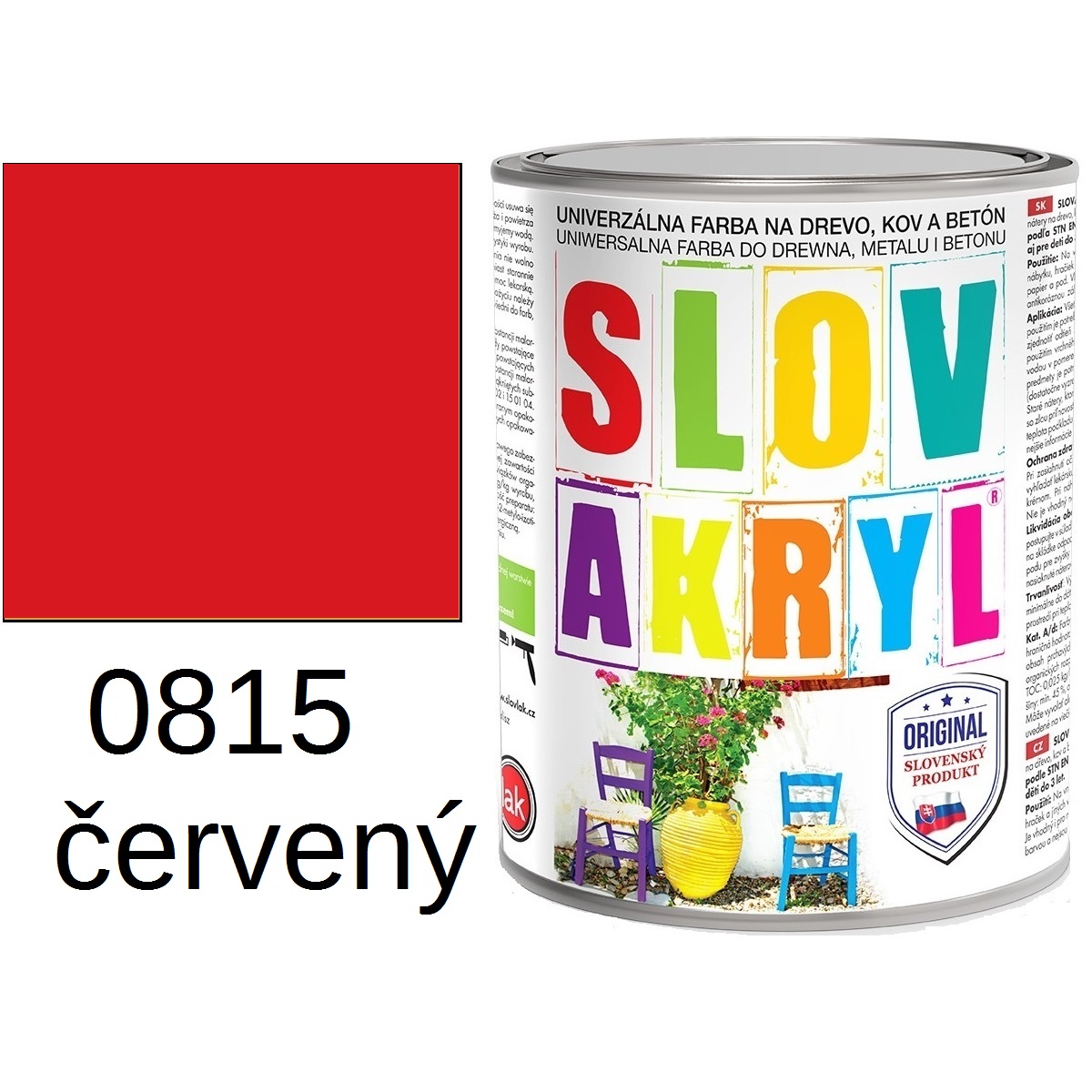 SLOVAKRYL 0815 červený 0,75kg