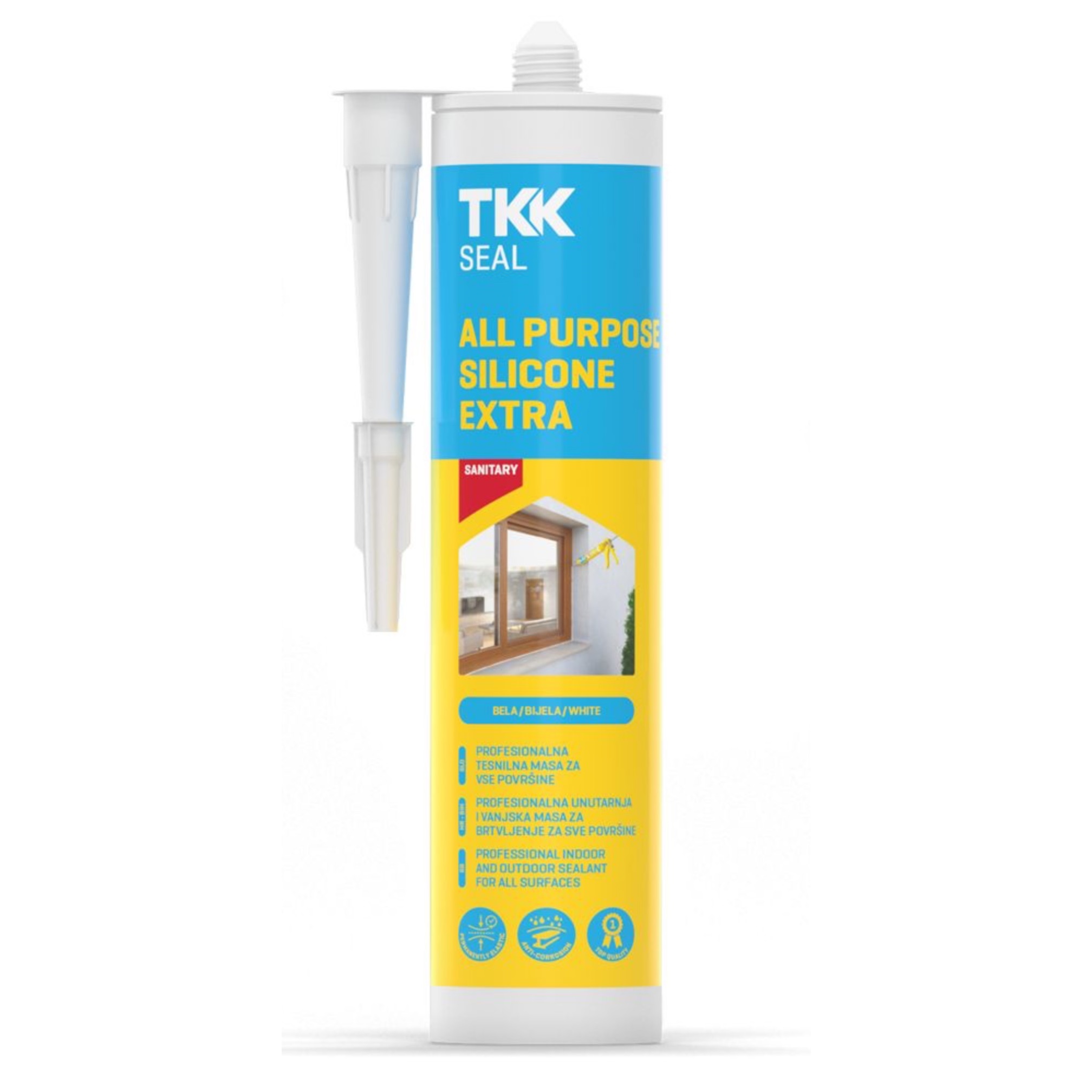 TKK Seal all purpose SILICONE EXTRA hnedý 300ml /cca RAL 8016/